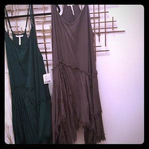 Free People Tattered Up Shredded Hem Slip Dress